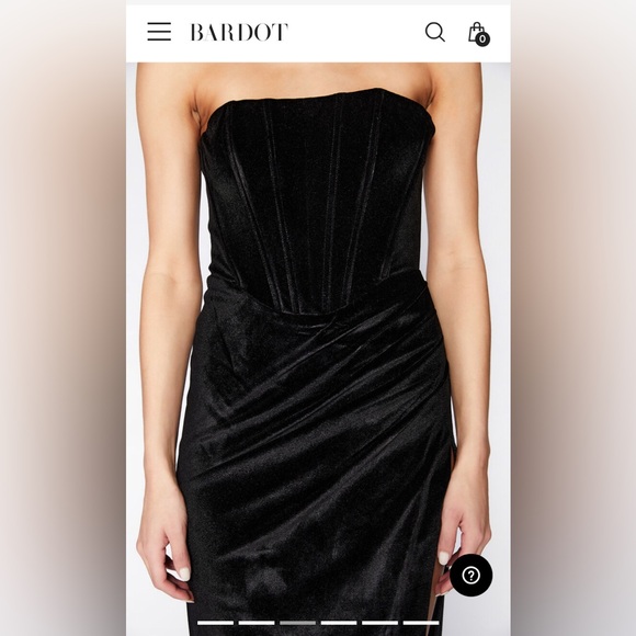 Everlasting Velour Midi Dress In Black - Picture 3 of 6